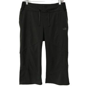 North Face Capri Pants Grey Poly Spandex Blend Women M Clam Digger Pedal Pushers